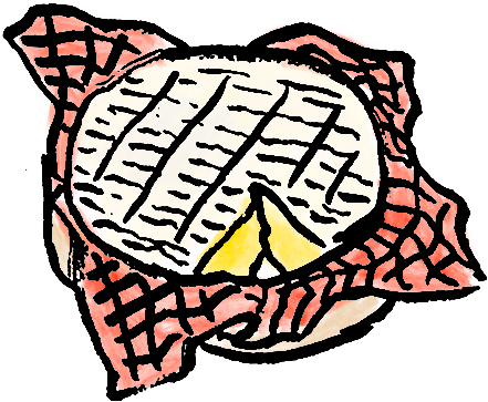 Illustration of Camembert by the artist JG Debray